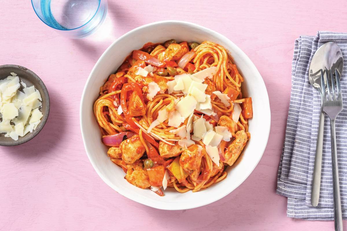 [Fam 2-in-1 Test] Sicilian Chicken Spaghetti
