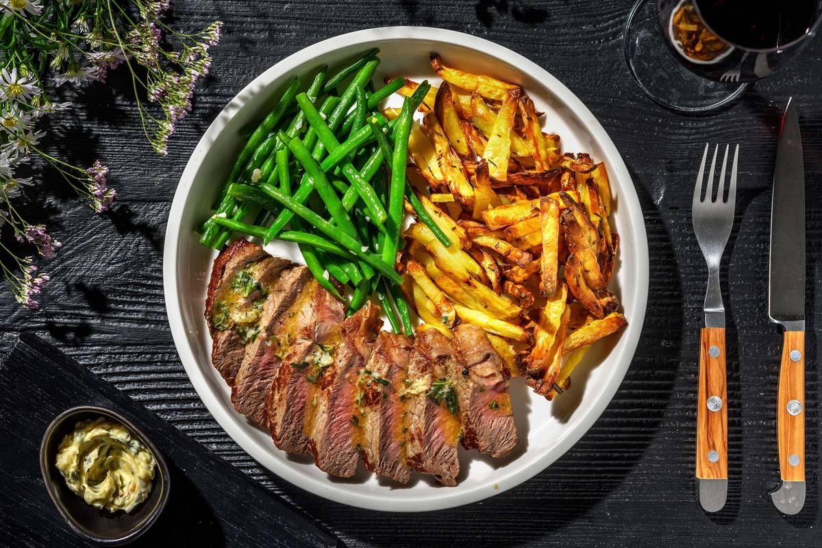 Sirloin Steak and Handcut Rosemary Chips
