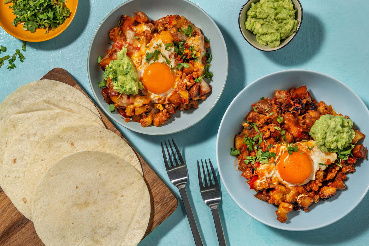 Skillet Sausage and Pepper Hash
