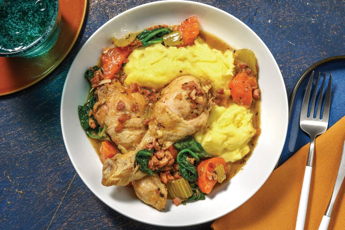 Slow-Cooked Chicken & Double Bacon Casserole