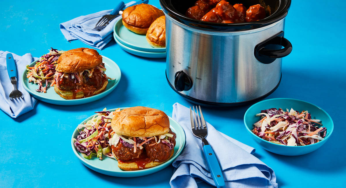 Slow Cooker BBQ Beef Meatball Sandos Recipe HelloFresh
