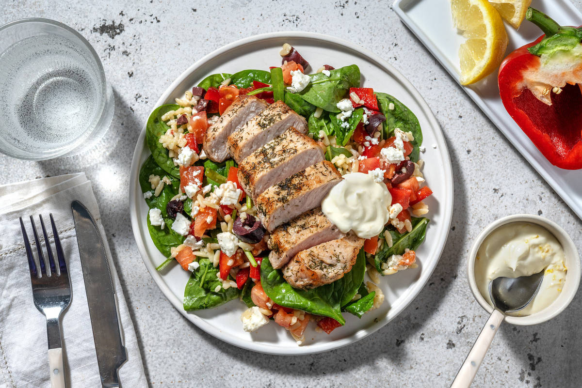 Smart Souvlaki-Style Pork Tenderloin Salad