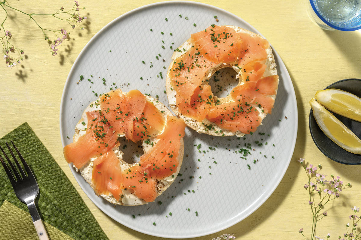 Smoked Salmon & Cream Cheese Bagel