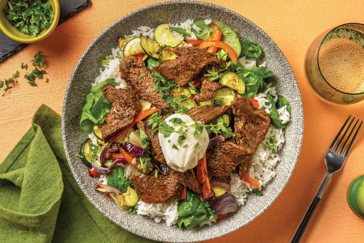 Smokey American Beef Bowl & Garlic Rice