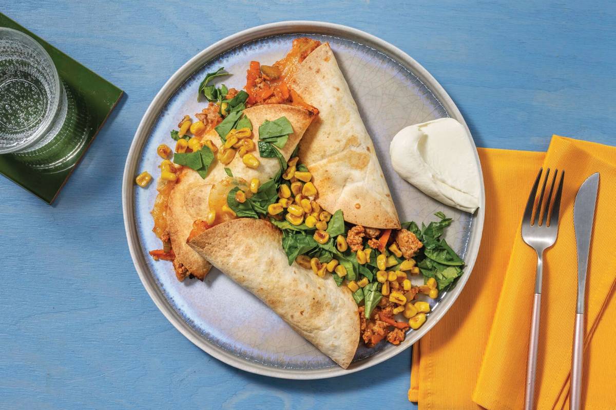 Double BBQ Pork & Cheddar Tortilla Roll-Ups