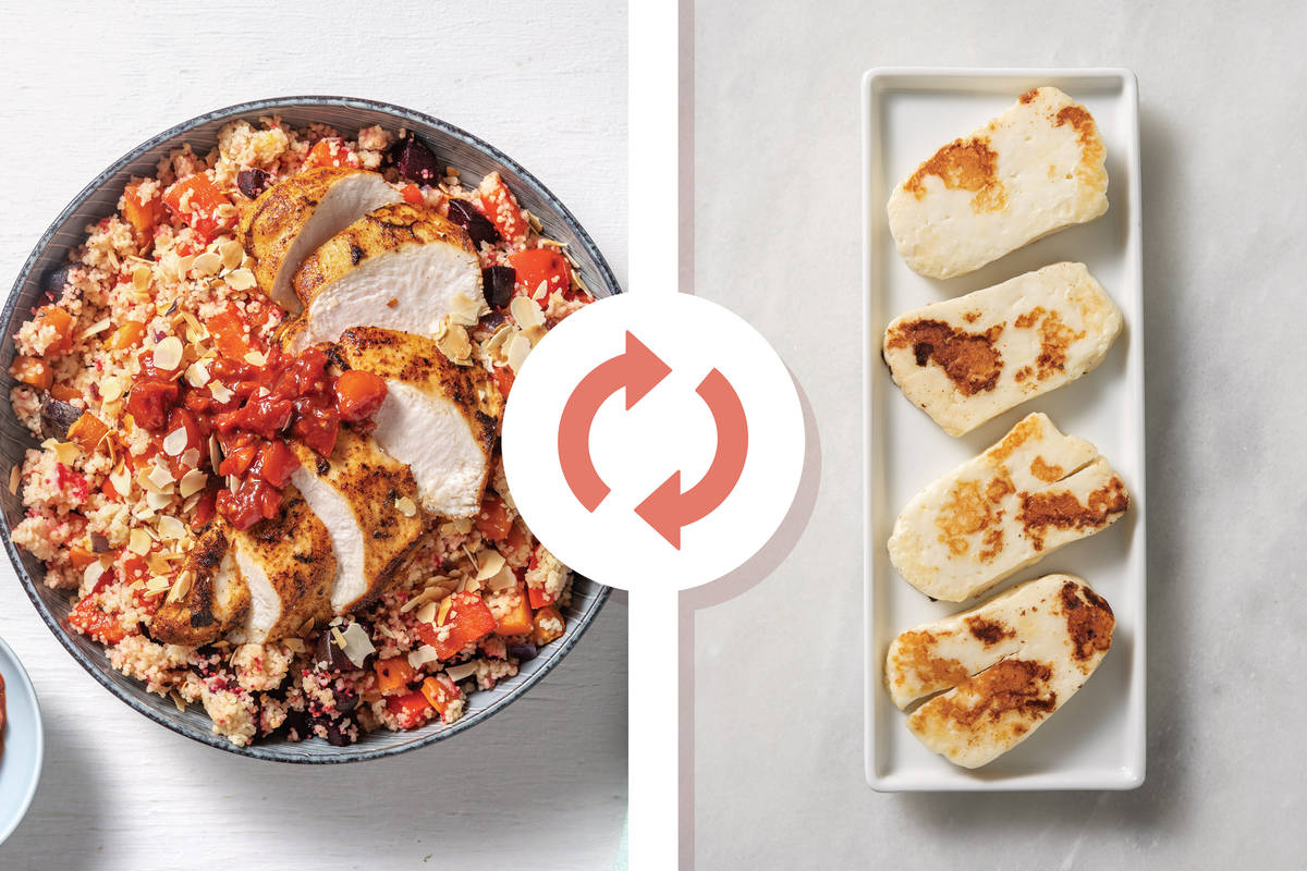 Smokey Haloumi & Roast Veggie Couscous