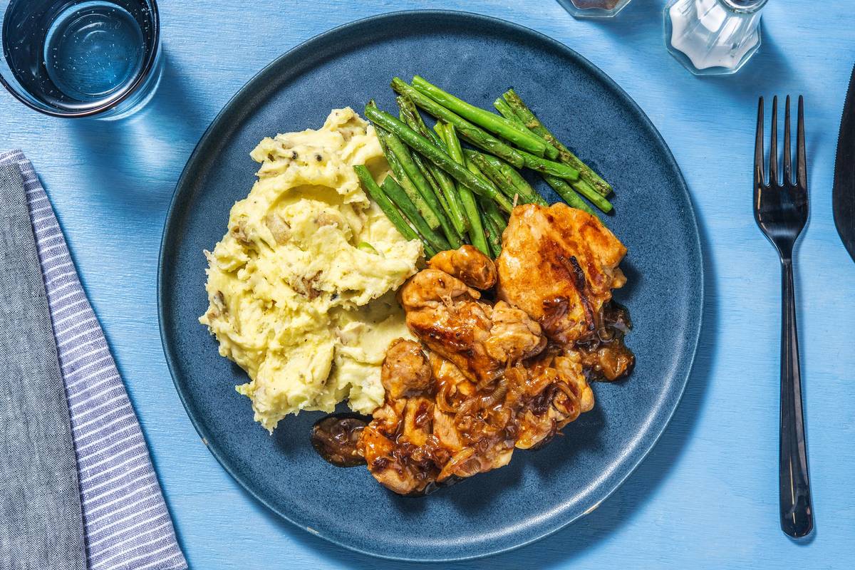 Smokey Chicken With Cheesy Mash