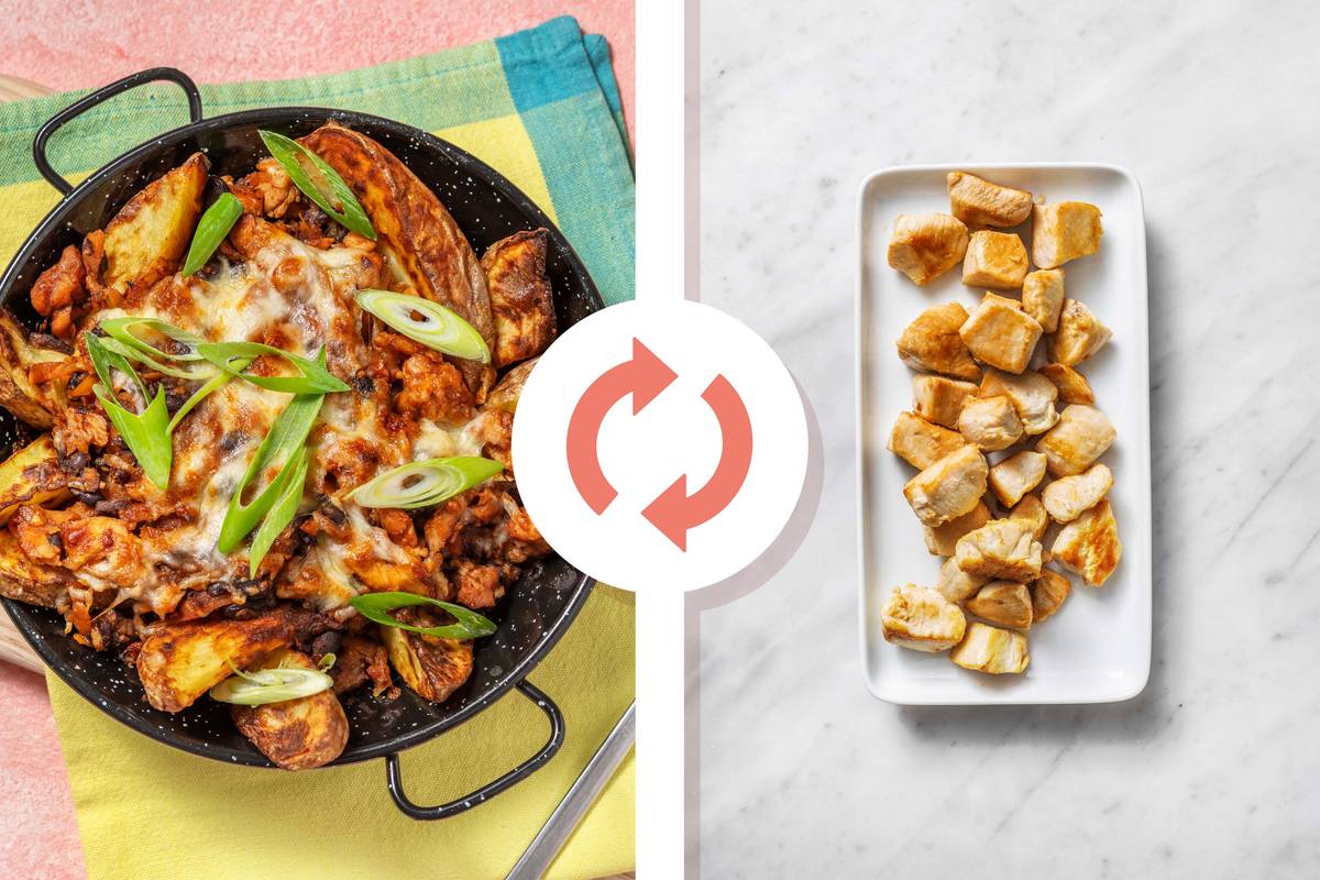 Smoky BBQ Diced Chicken Breast & Black Bean Loaded Wedges