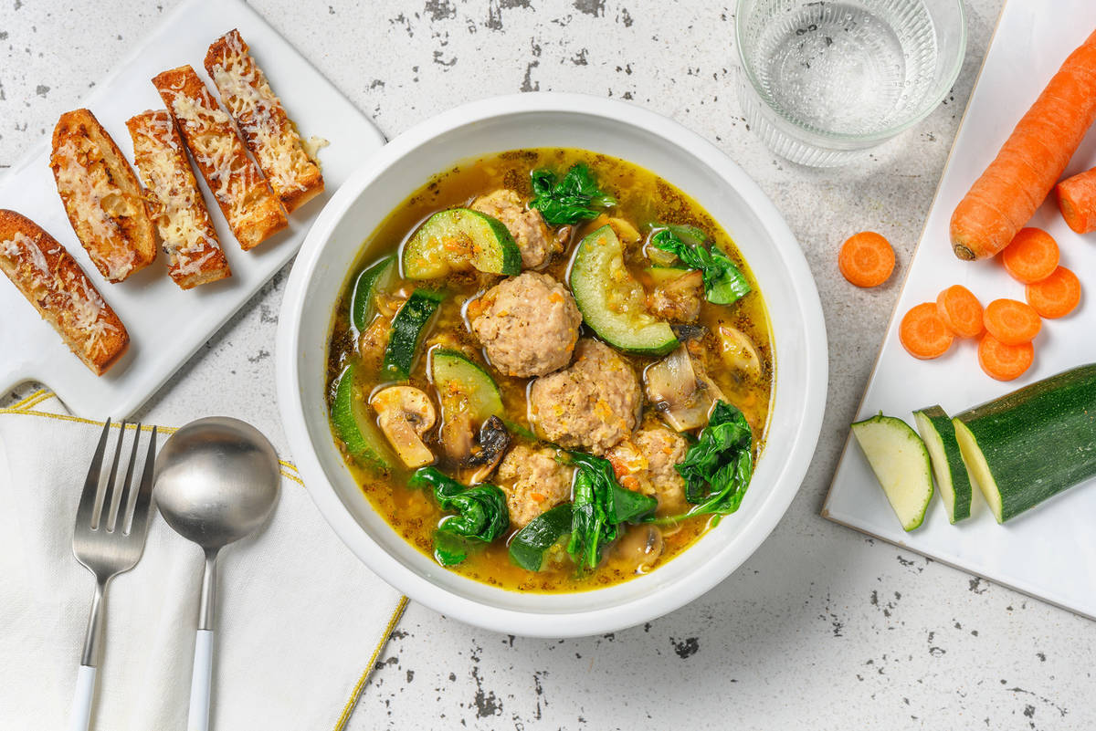 Smart Rustic Turkey Meatball Soup