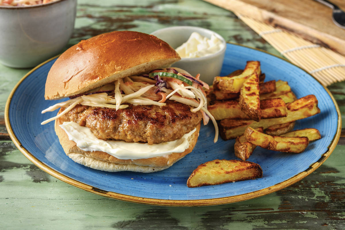Southeast Asian Pork Burgers