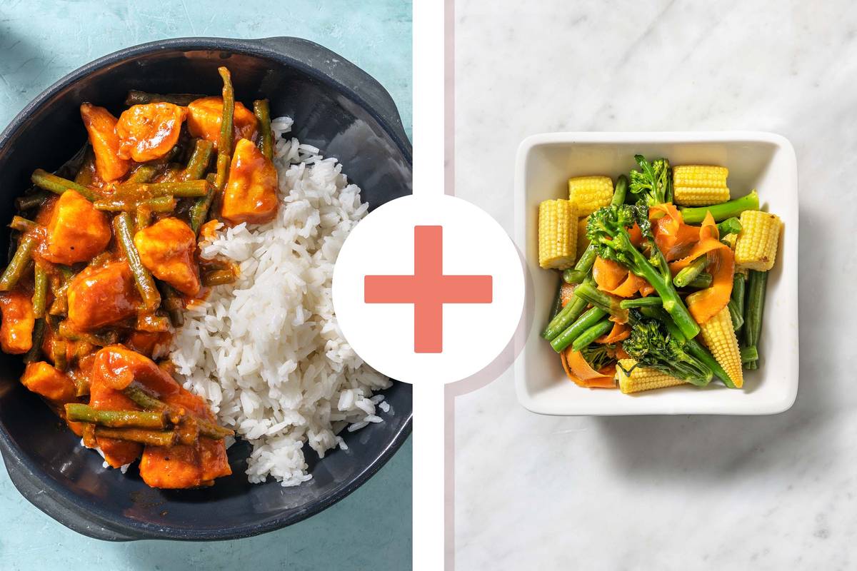 Soy and Honey Chicken and Rainbow Veg Mix