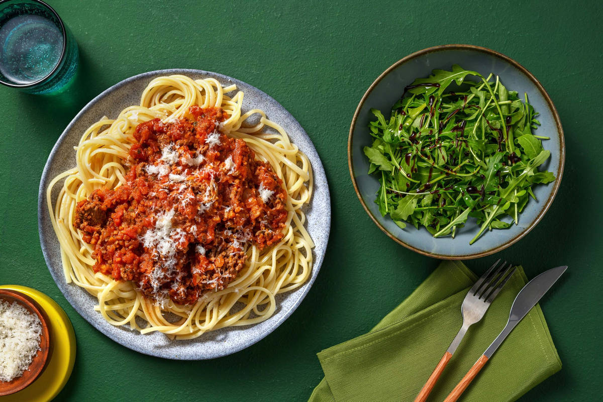 Spaghetti bolognese express au parmesan