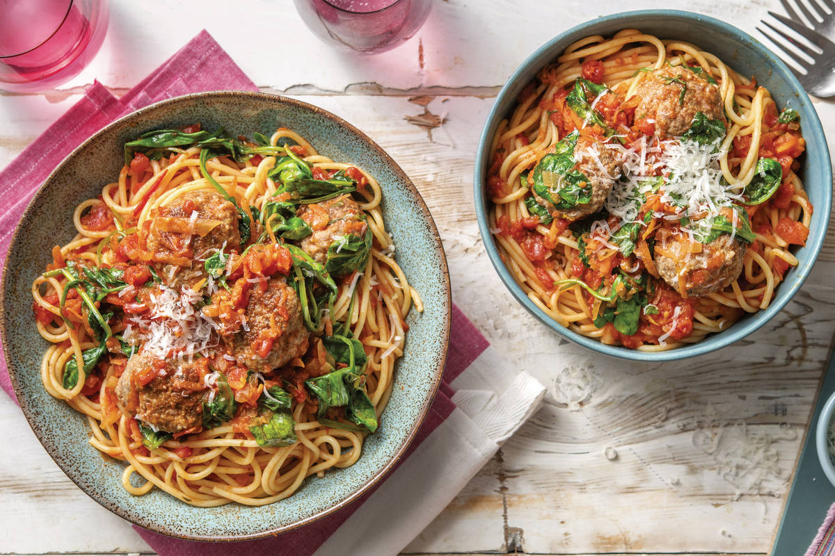 Lamb Meatballs & Spaghetti