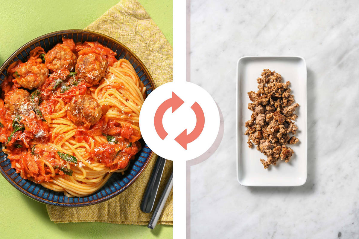 Spaghettis aux boulettes de dinde