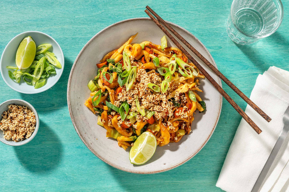 Spätzli asian Style mit Pak Choi & Sesam-Knofi-Sauce