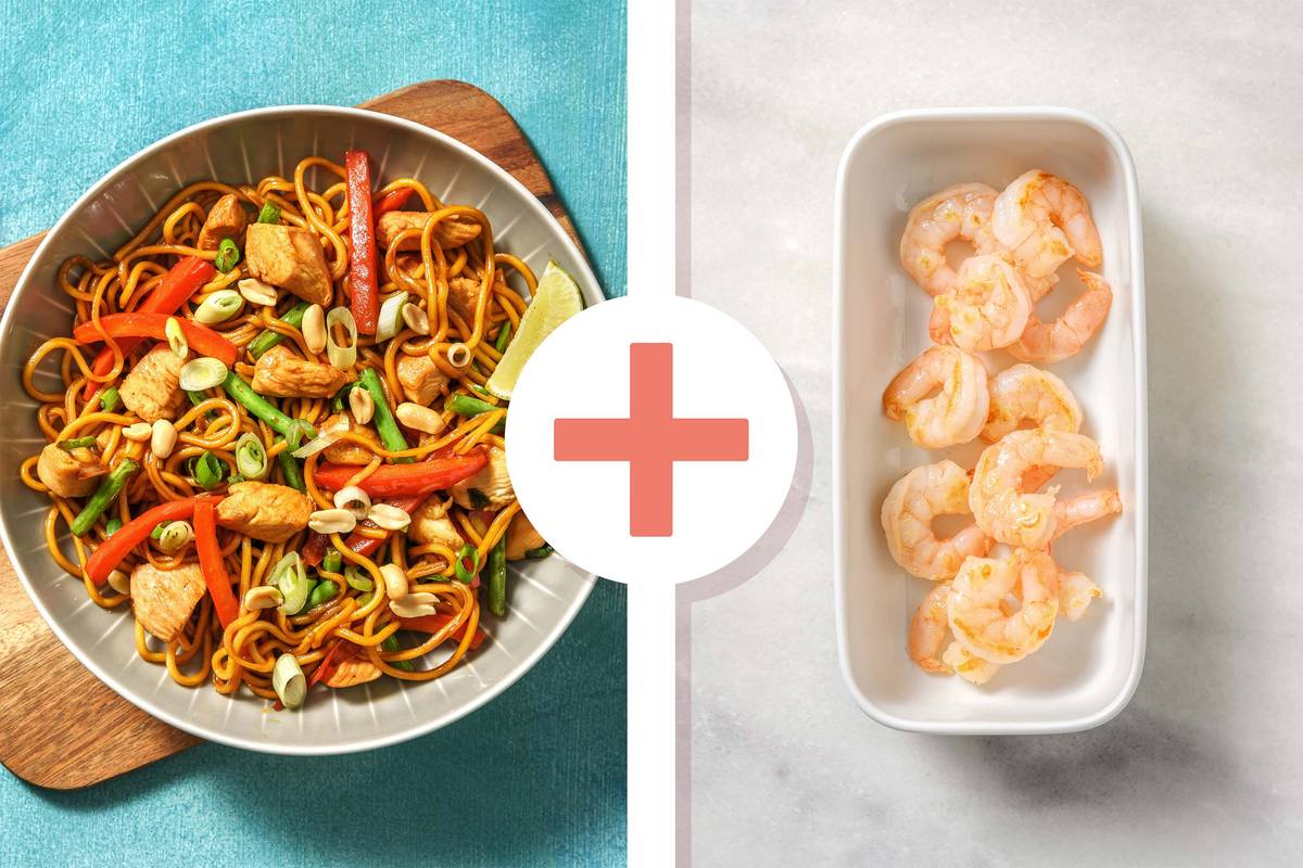 Speedy Chicken and Prawn Noodles
