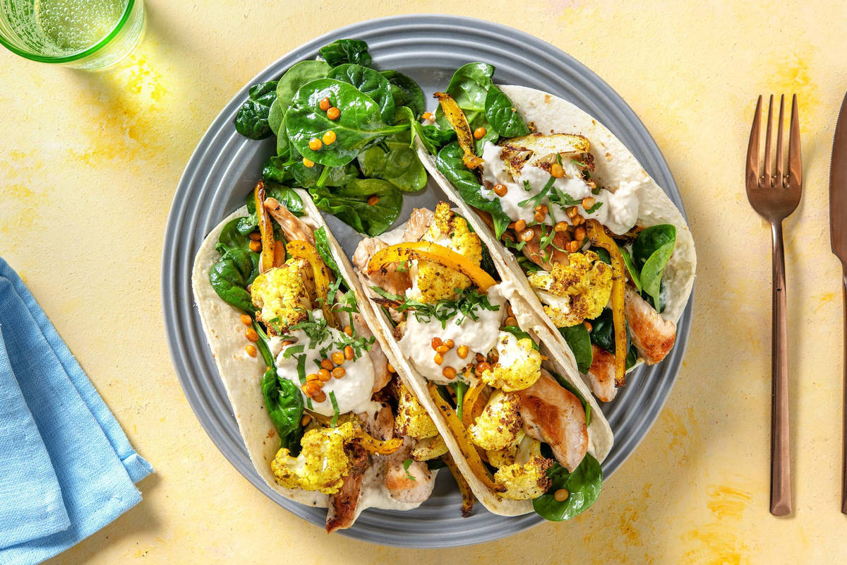 Speedy Indian Turkey Wraps