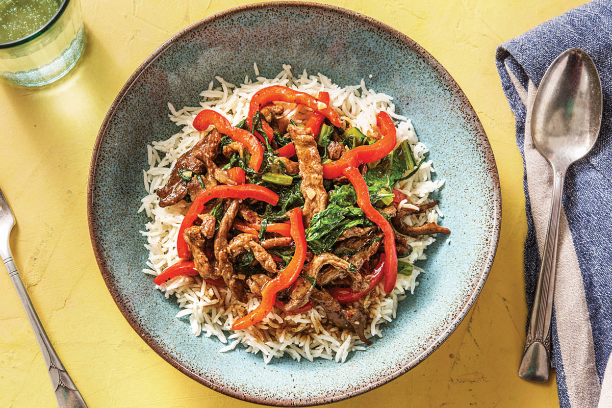 Speedy Thai Seven-Spice Beef Stir-Fry Recipe HelloFresh