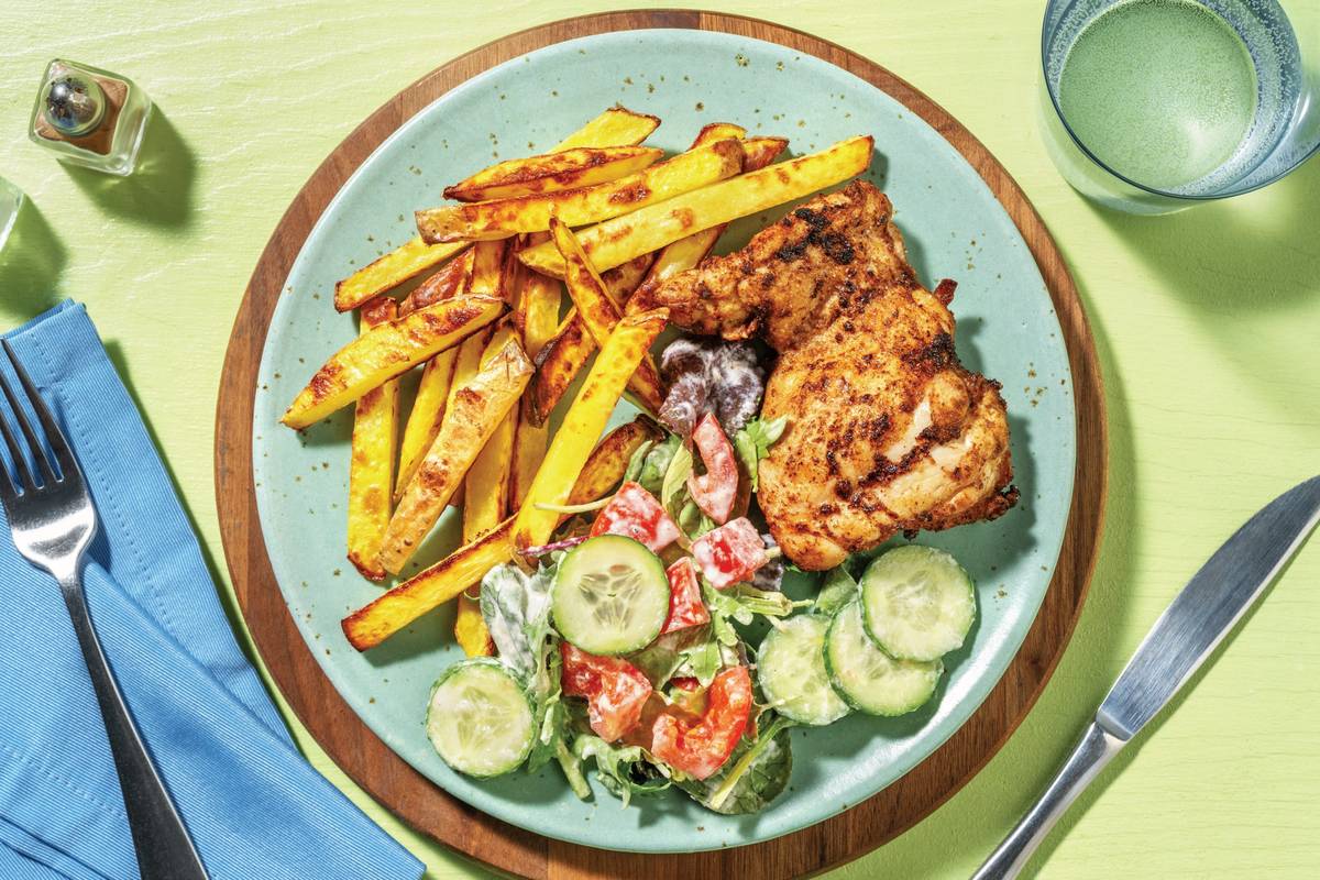 Pre-Marinated Chicken, Bacon & Oven-Baked Fries