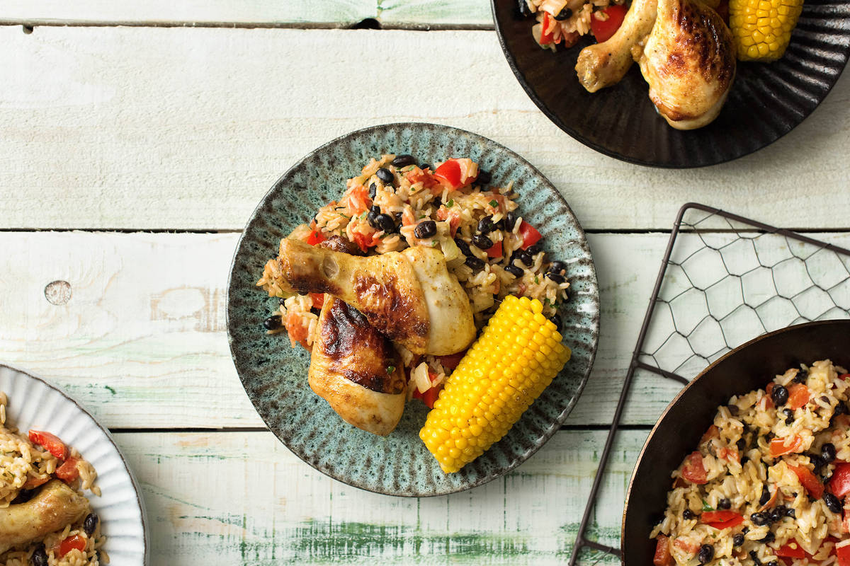 Spiced Chicken with Coconut Rice
