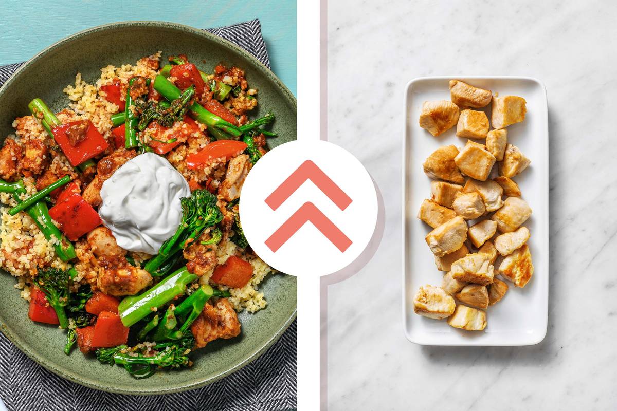 Spiced Diced Chicken Breast and Pepper Bulgur