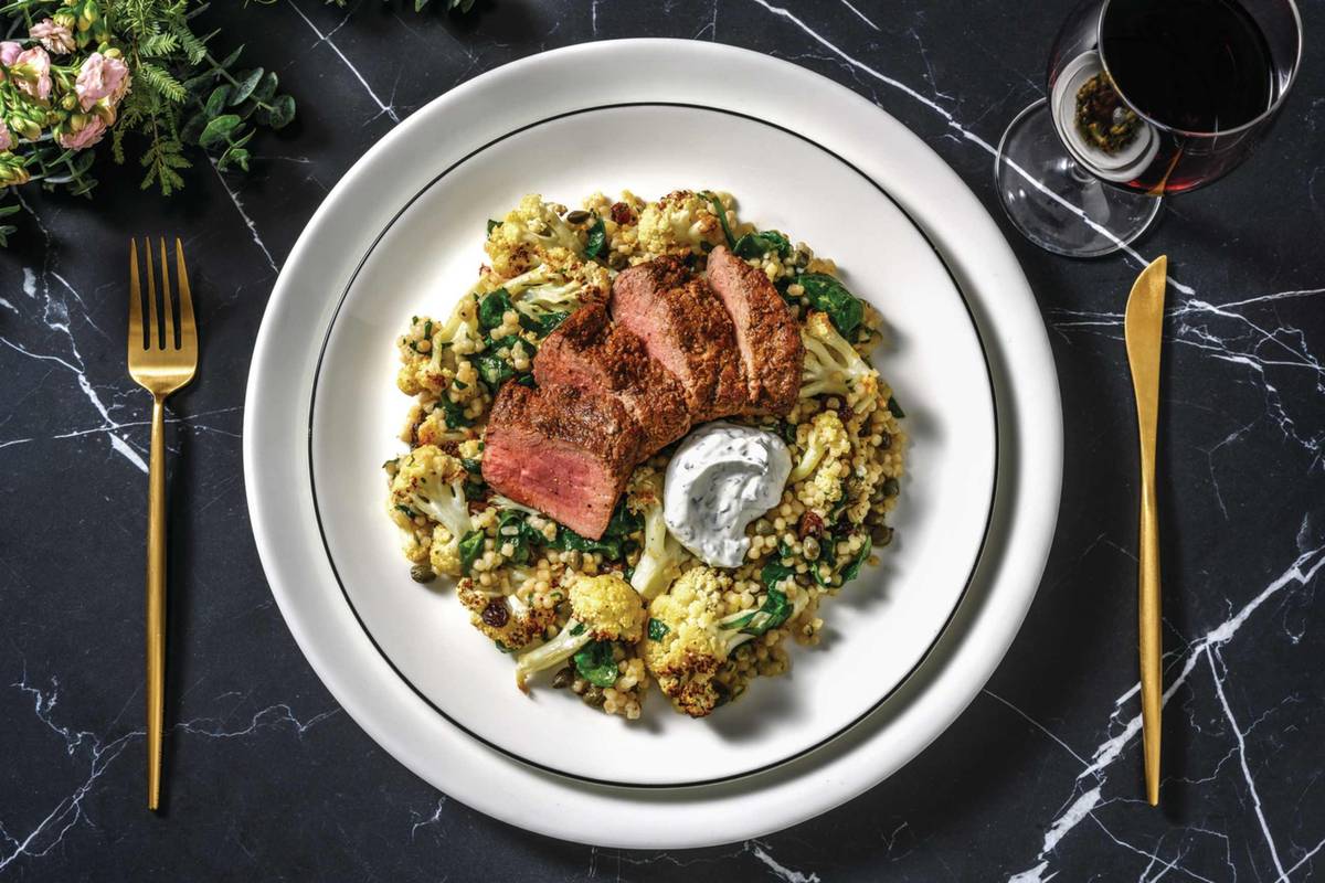 Spiced Lamb Shortloin & Parsley Yoghurt
