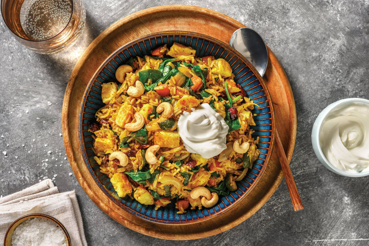 Indian Spiced Paneer & Veggie Biryani