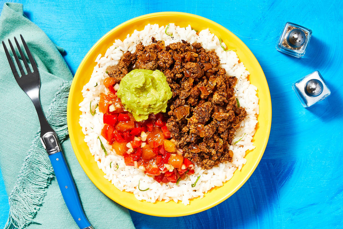 Spiced Pork Burrito Bowls