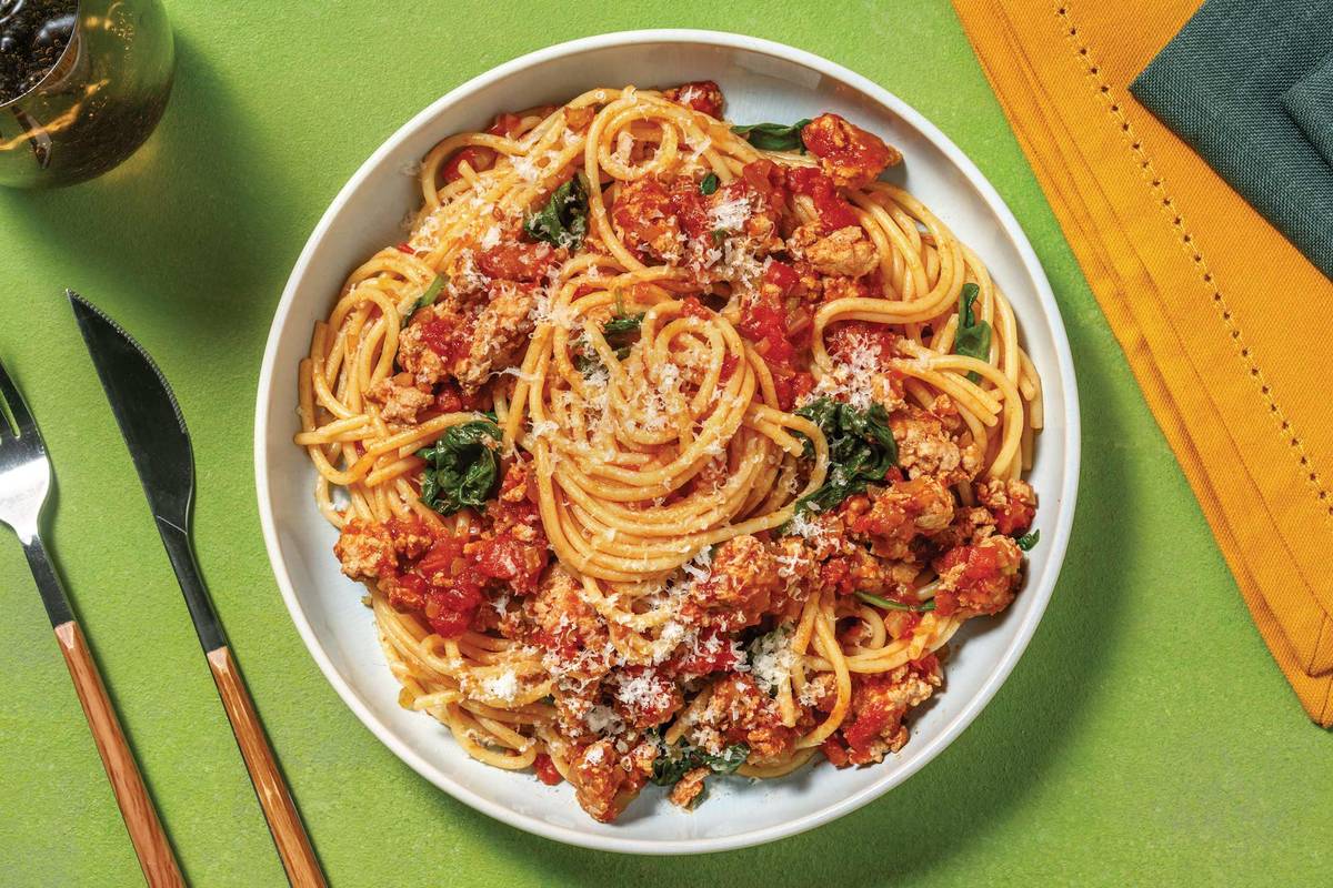 Spiced Pork Spaghetti Bolognese