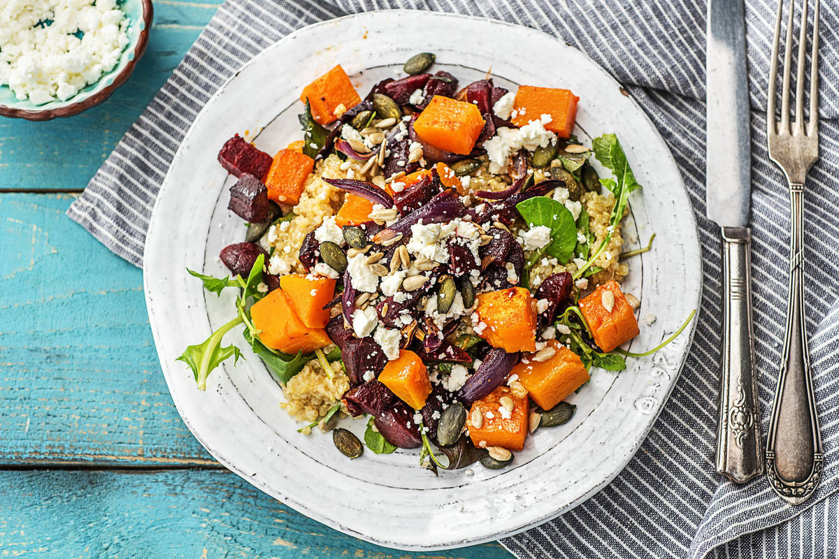 Spiced Roasted Squash and Beets