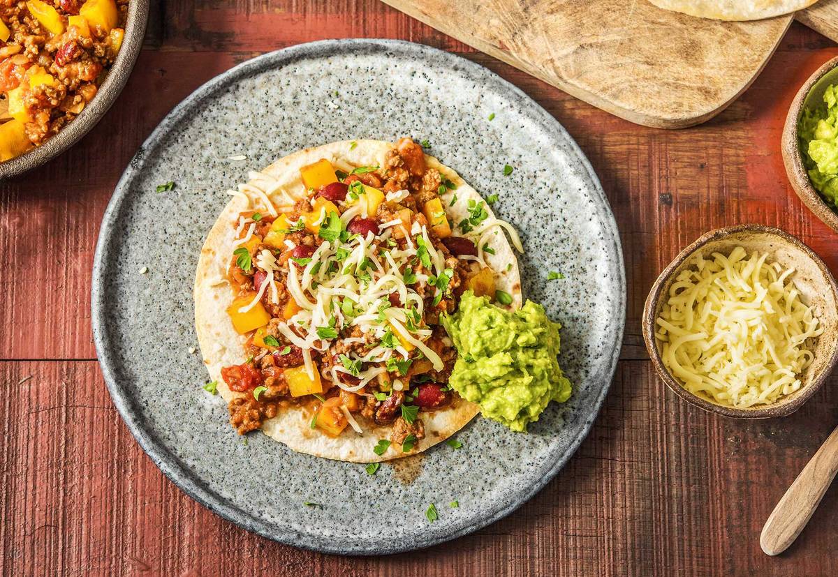 Spicy Beef Tostadas