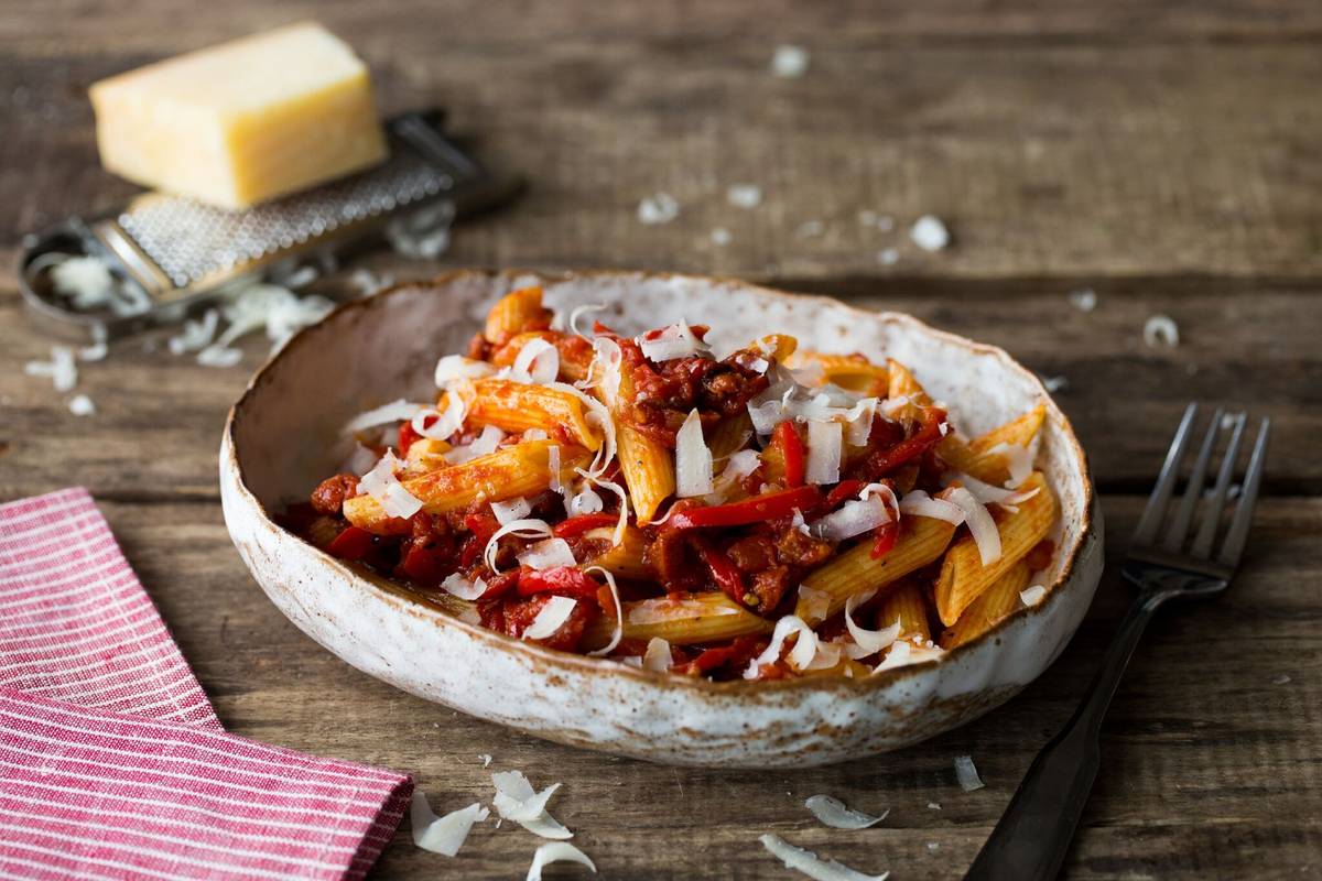 Spicy Chorizo and Tomato Penne
