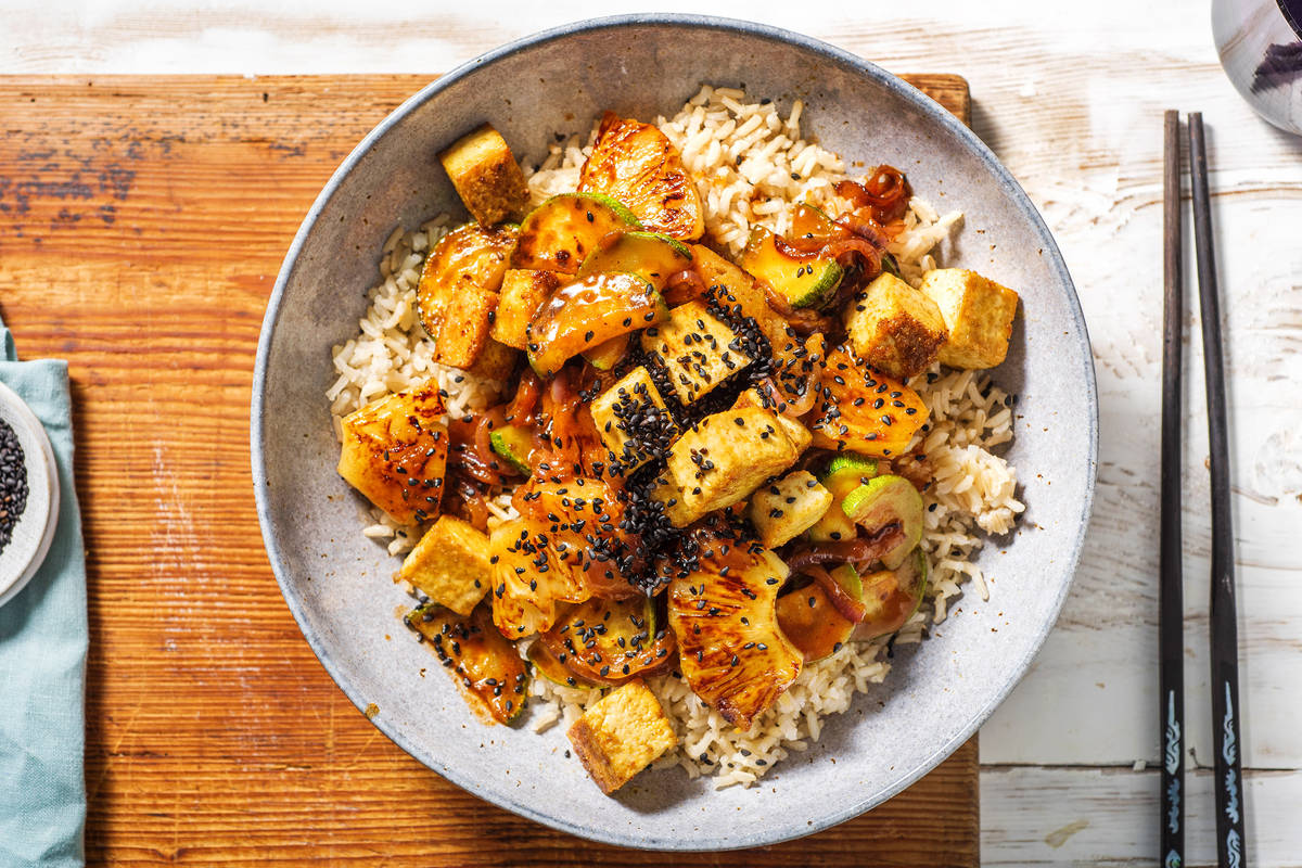 Spicy Korean BBQ Tofu Bowl