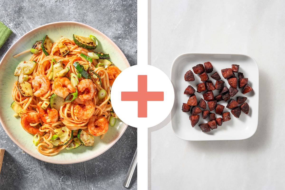 Spicy Prawn and Chorizo Pasta