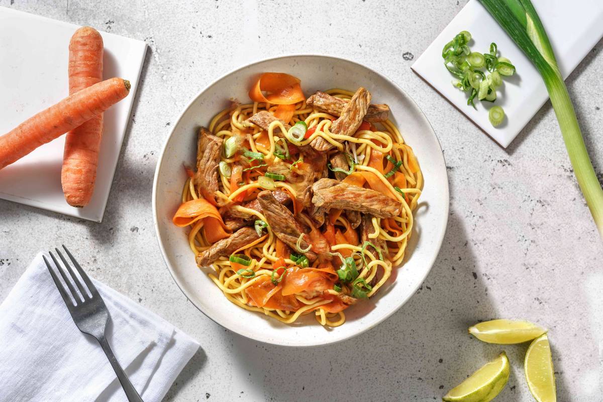 Spicy Szechuan Beef Stir-Fry Noodles