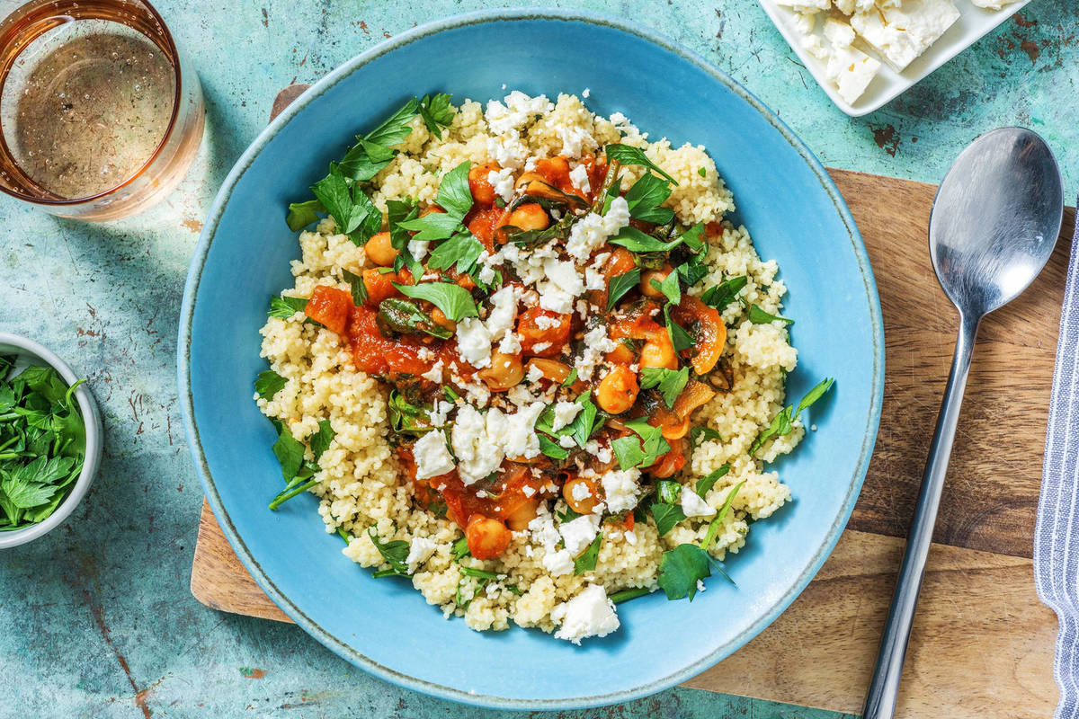 Spinach and Chickpea Moroccan Style Stew