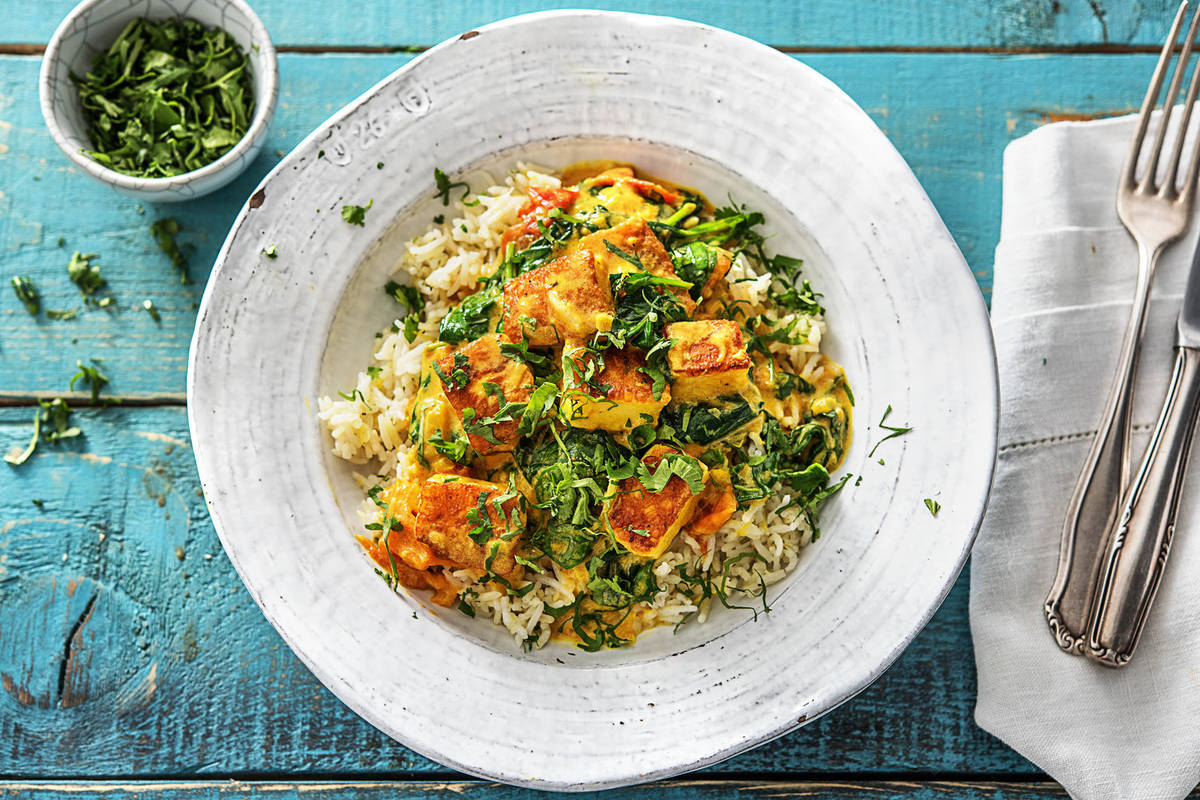 Spinach and Toasted Paneer