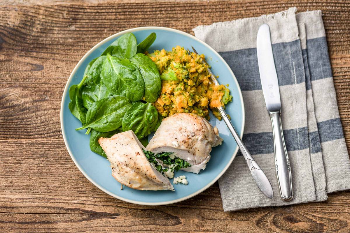 Spinach & Fetta Stuffed Chicken