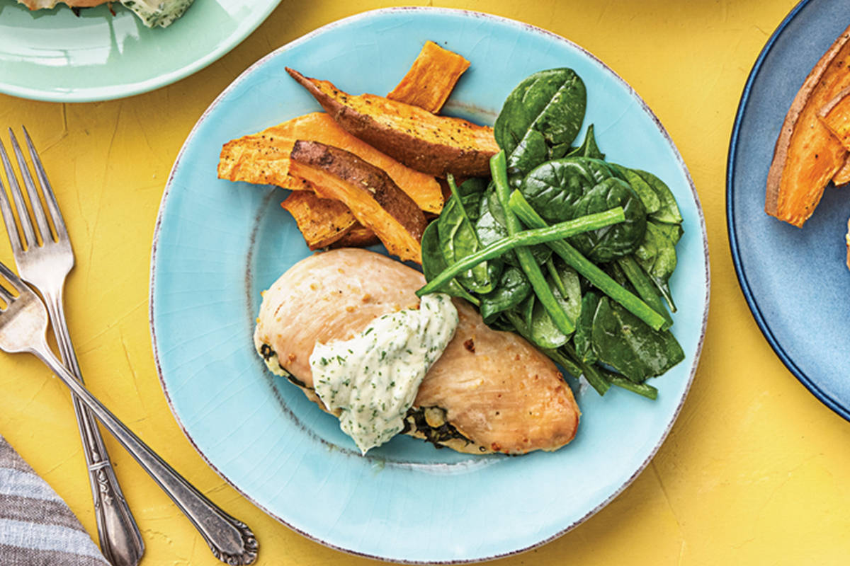 Spinach & Fetta Stuffed Chicken