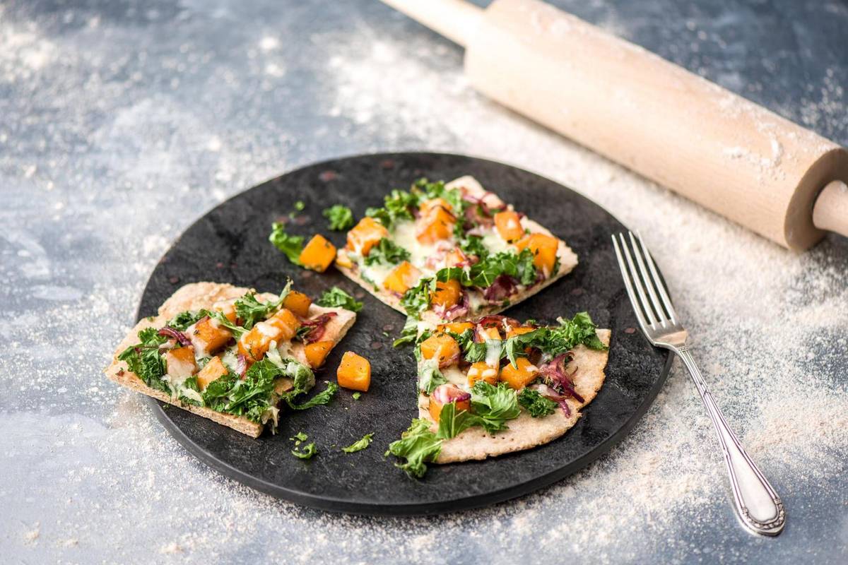 Squash and Kale Flatbread