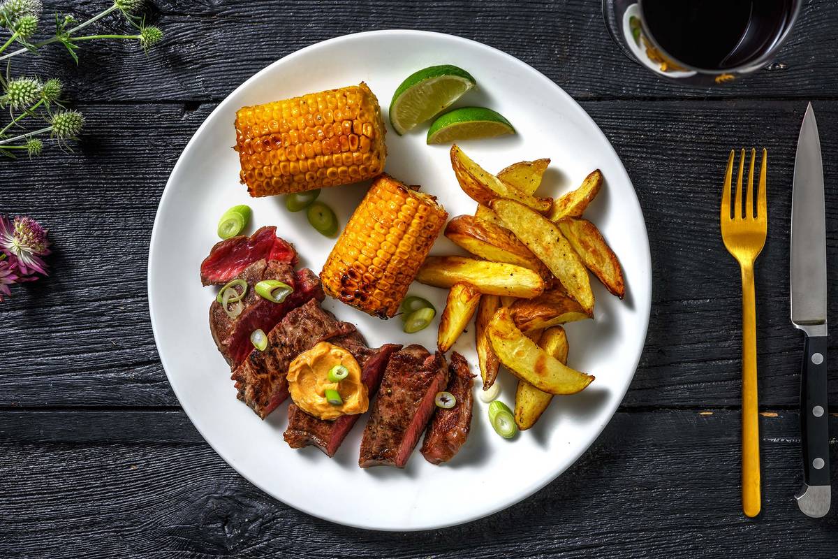 Steak and Miso Lime Butter