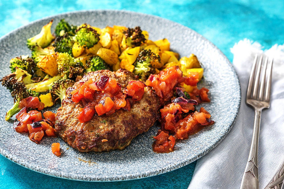 « Steak » d’agneau haché aux épices