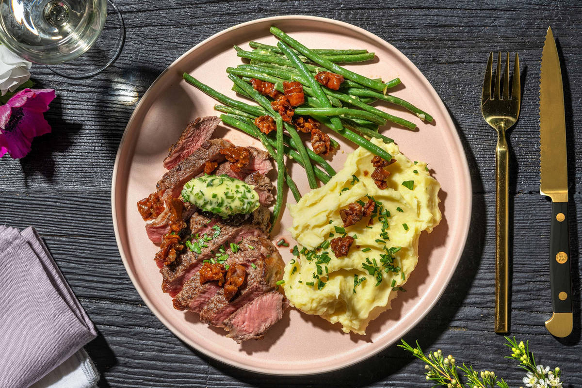 Valentine's Steak and Herb Butter