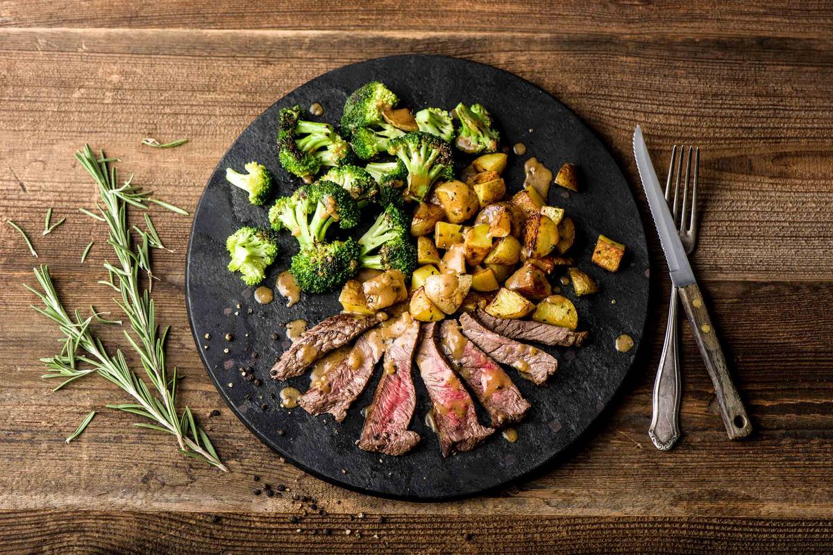 Steak Tagliata with Rosemary Roasted Potatoes