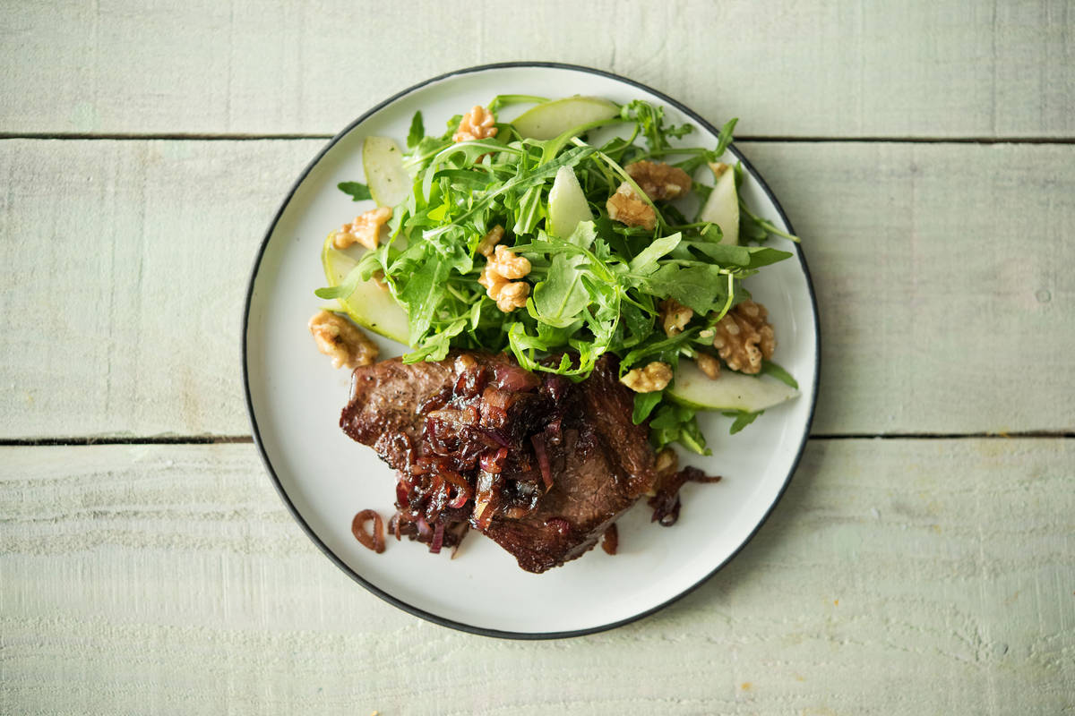 Steak with Caramelised Onion Relish