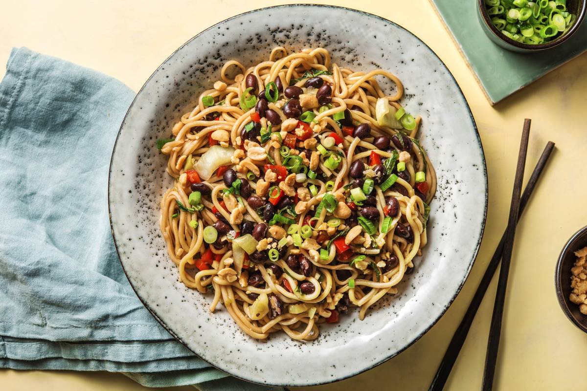 Sticky Black Bean Chow Mein
