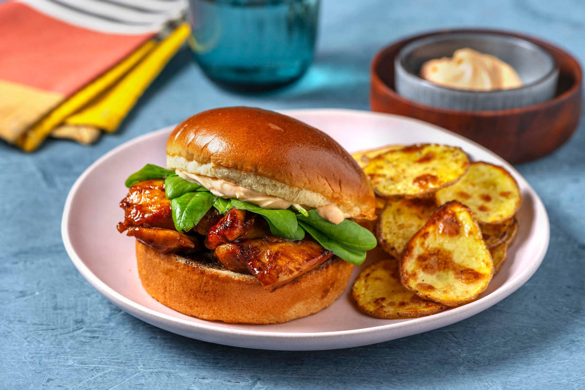 Sticky Glazed Chicken Breast Sammies