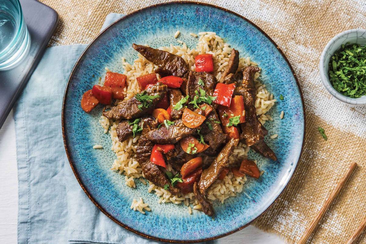Sticky Miso Beef Stir-Fry