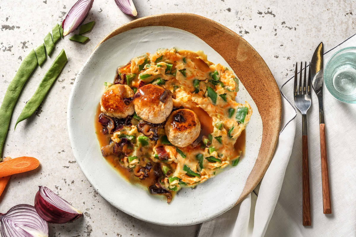 Stoemp de carotte et haricots plats
