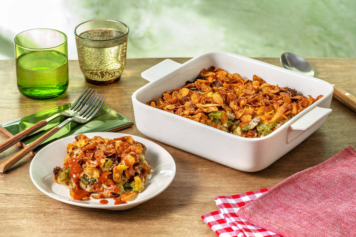 Casserole déjeuner de saucisse à l'érable façon cabane à sucre